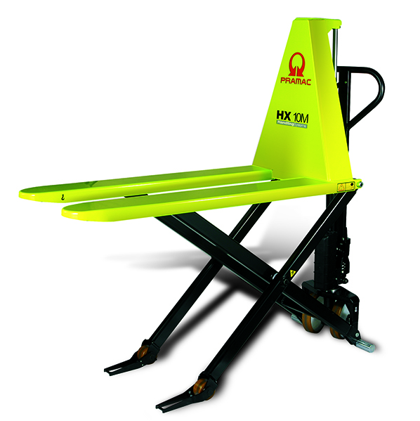 This is what a neon yellow electric pallet lift would look like. 