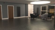 Foyer with Office Partitions Glasgow Installed by ACI Contracts
